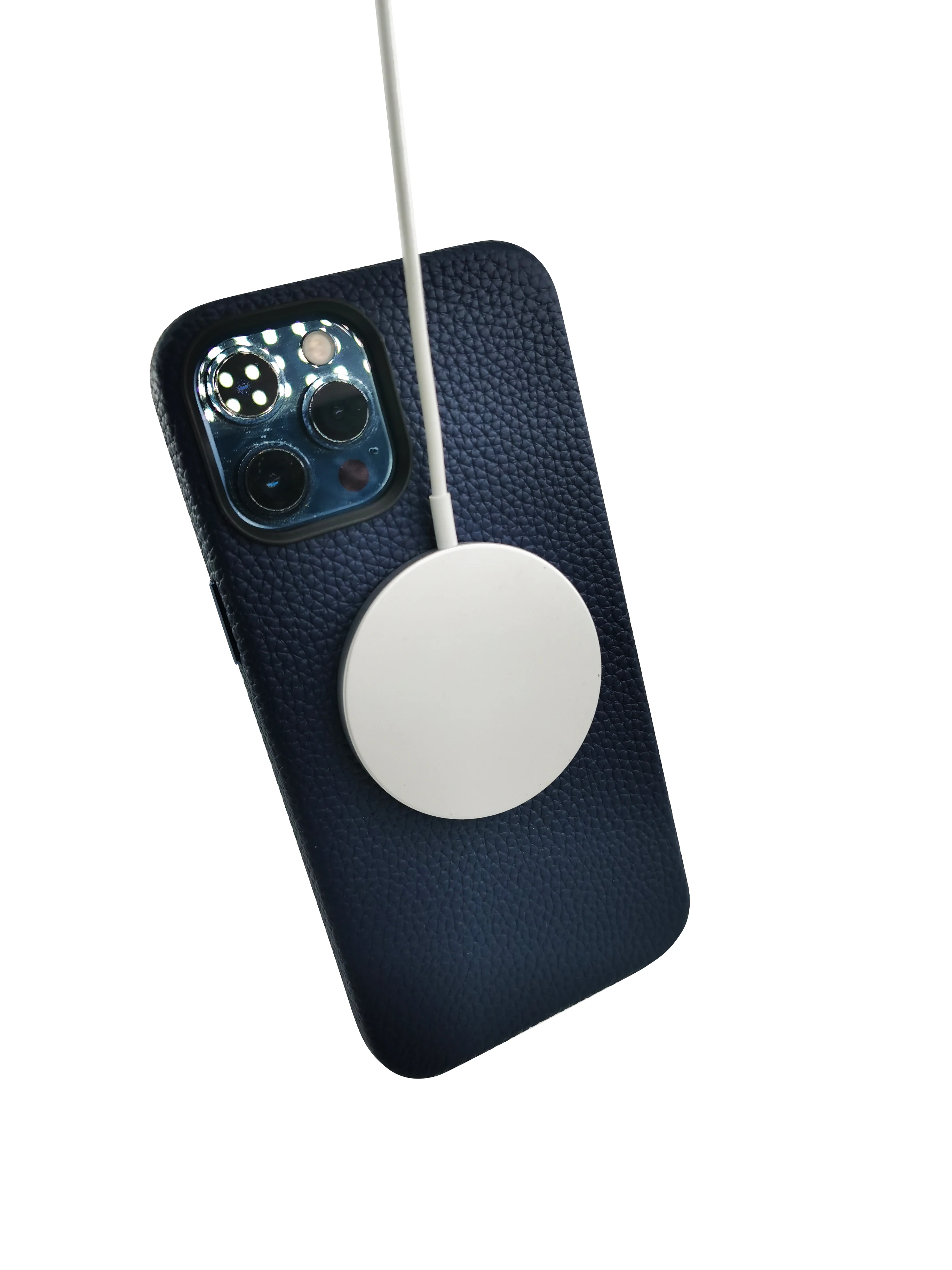 

7 Color Litchi geniue Leather Back Cover case For Magsafe iPhone 12 Pro Cases Wireless Charge Cover for iPhone 12 Pro Max Mini
