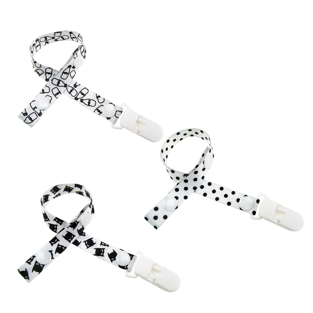 Baby Pacifier Clip Chain for soothers Ribbon Chupetas funny Soother dummy holder Leash Strap Nipple Holder Infant Feeding