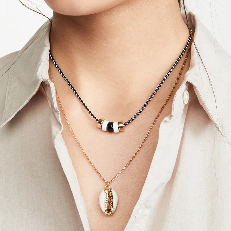 Богемные Бохо эмаль RA biziuteria collares de moda ювелирные бусины ожерелье цепочка Корренте Готический воротник гето ожерелья