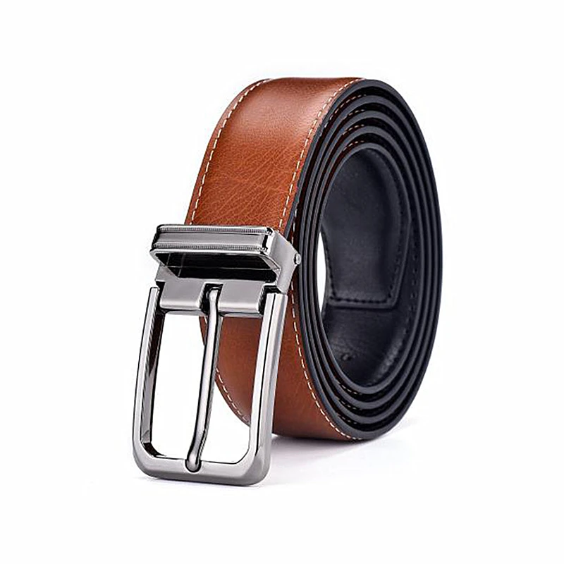

Luxury Belt for Men Clip Buckle Waist Genuine Leather Business Pin Buckle Designer Belt Classy Prom Dresses Formal Cinturones