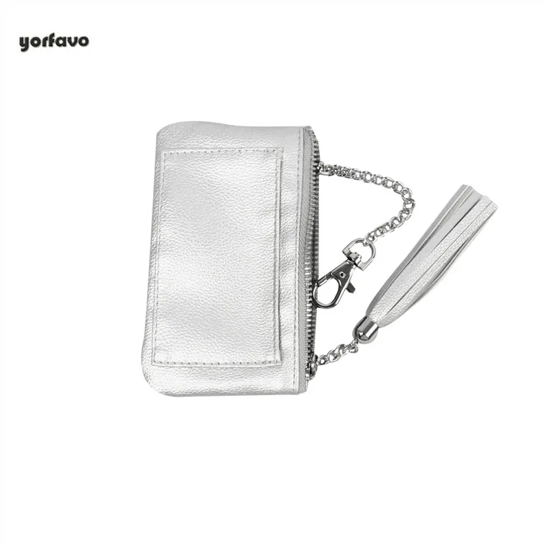 Заводская цена популярный держатель для карт из искусственной кожи Серебряный