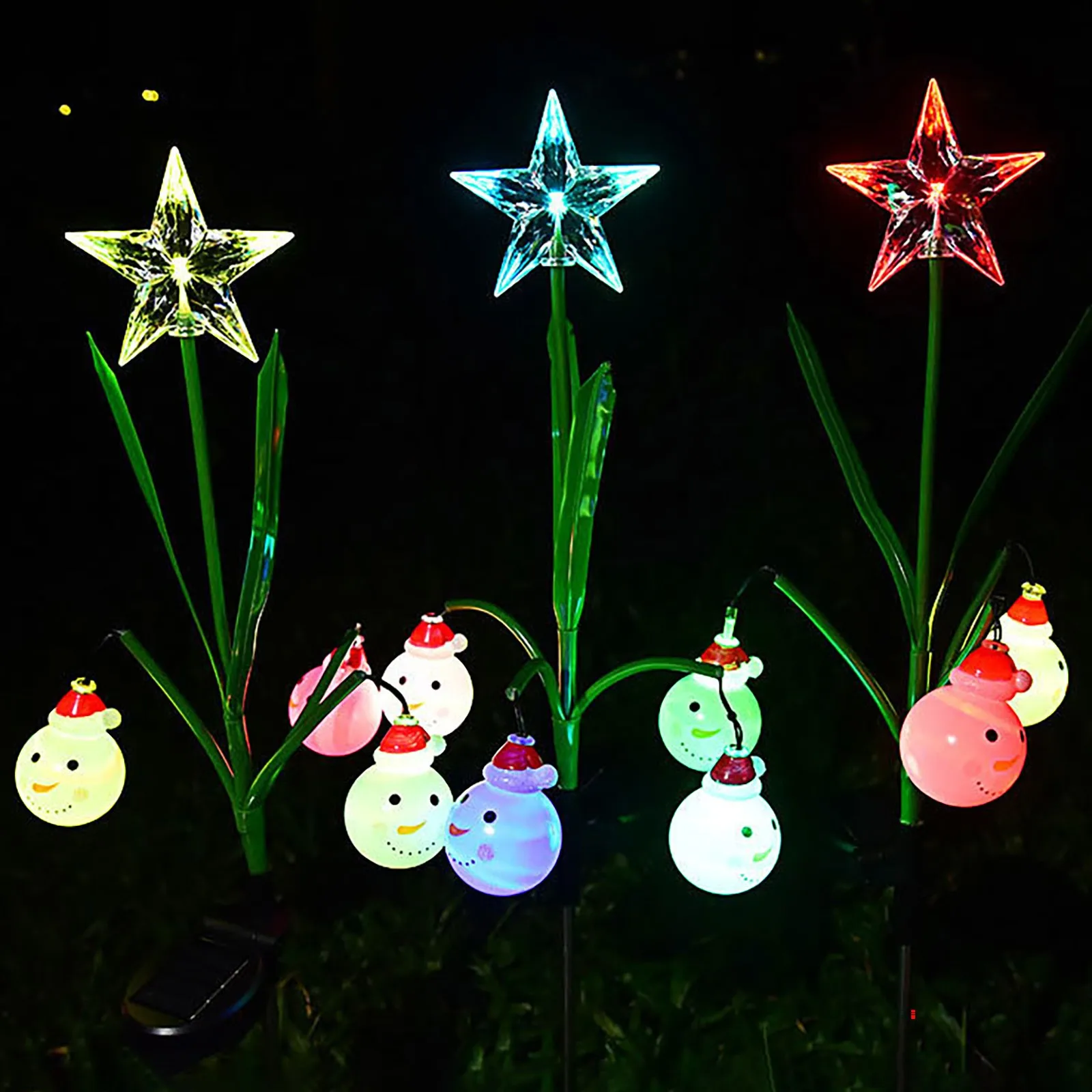 

LED Stars Santa Snowman Ground Lights Holiday Decorations Landscape Lights Waterproof Christmas Outdoor Patio Decorations