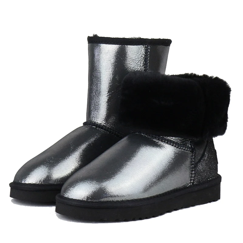 ; Коллекция года; зимние сапоги на натуральном меху; классические Mujer Botas; водонепроницаемые зимние сапоги из натуральной овечьей кожи; женская обувь