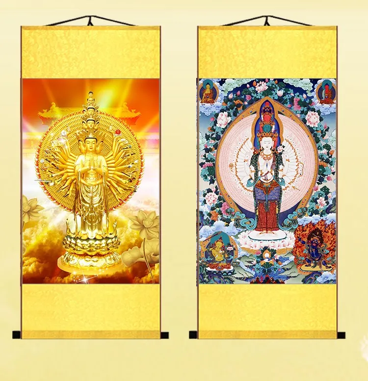 Фотографии в тибетском стиле с тысяча рук настенные картины Тантрический Tangka