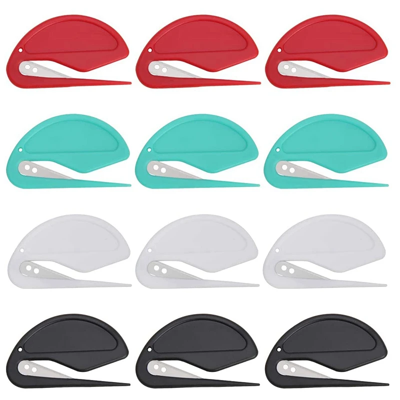 Letter Opener Envelope Slitter, 12 Pcs Letter Opener Slitter Letter Openers with Razor Blade for Envelope