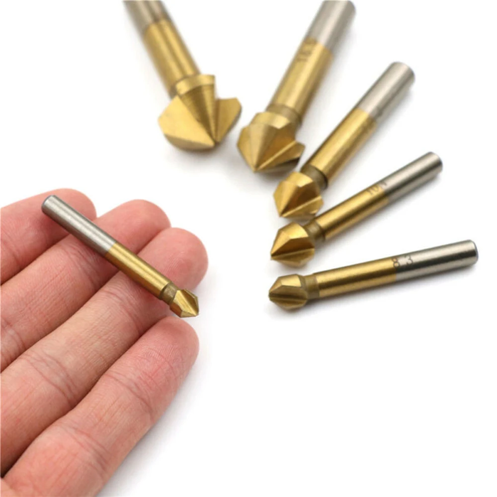 

Supplies Chamfer Cutter Set 3 Flute High speed steel Titanium End Mill
