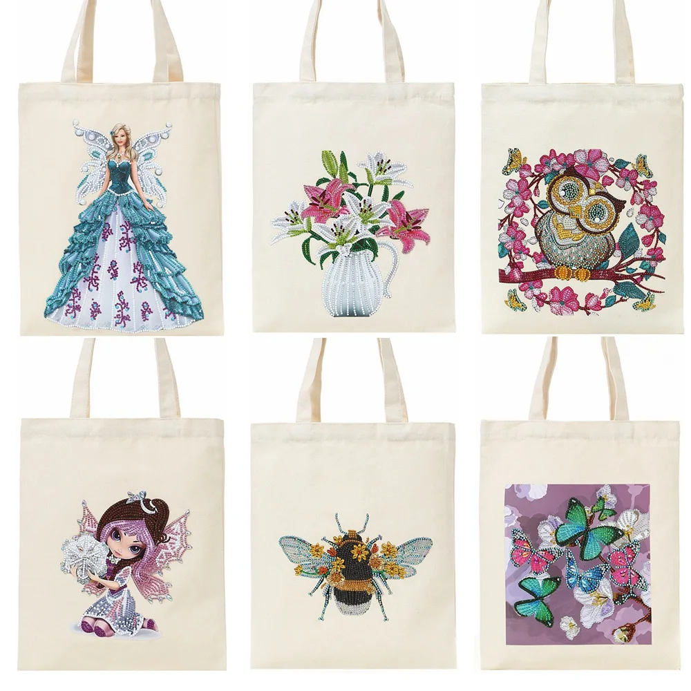 Набор для рисования Стразы сделай сам мозаичная сумочка тоут с рисунком растений