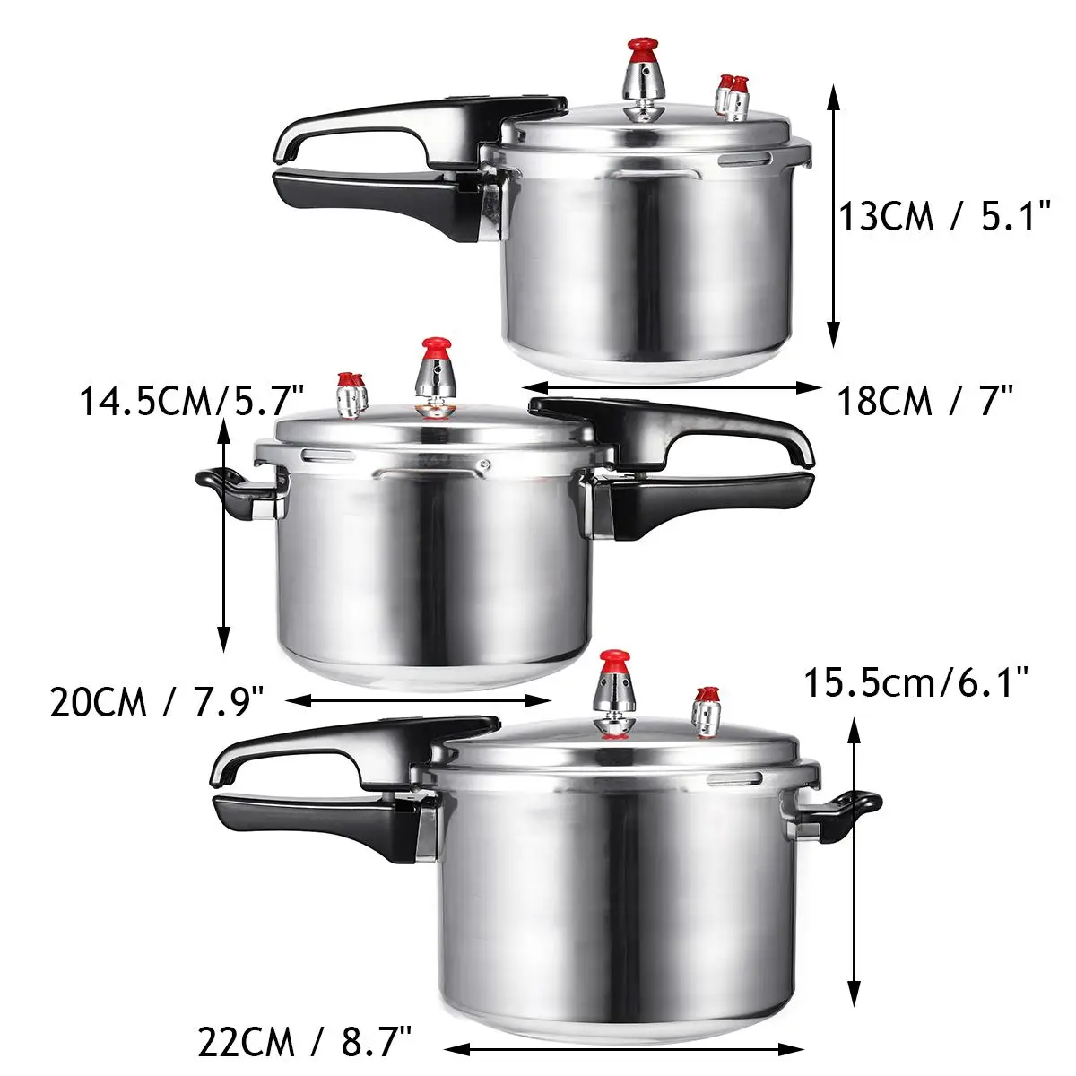 

Aluminium Alloy Kitchen Pressure Cooker Gas Stove Cooking Energy-saving Safety Protection Outdoor Camping Cookware