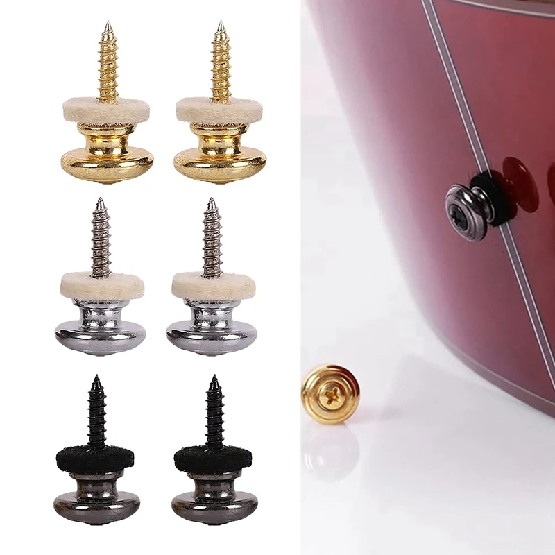 

2 шт. шерсть медный замок для гитарного ремня фиксаторы штифты Грибная форма Концевая кнопка для акустической классической электрической б...