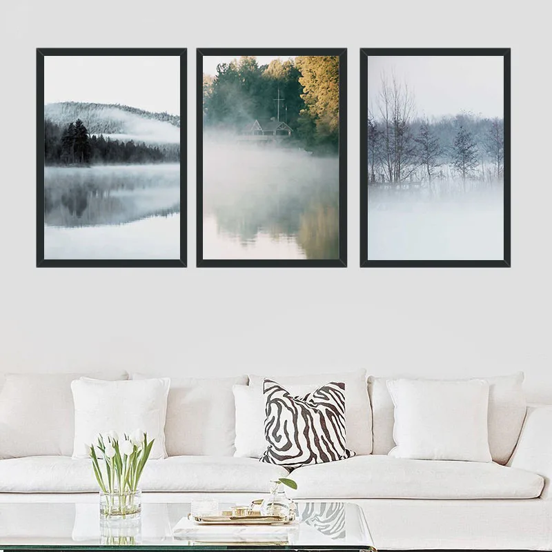 Новые простые настенные картины в китайском стиле Безрамная картина ядро для