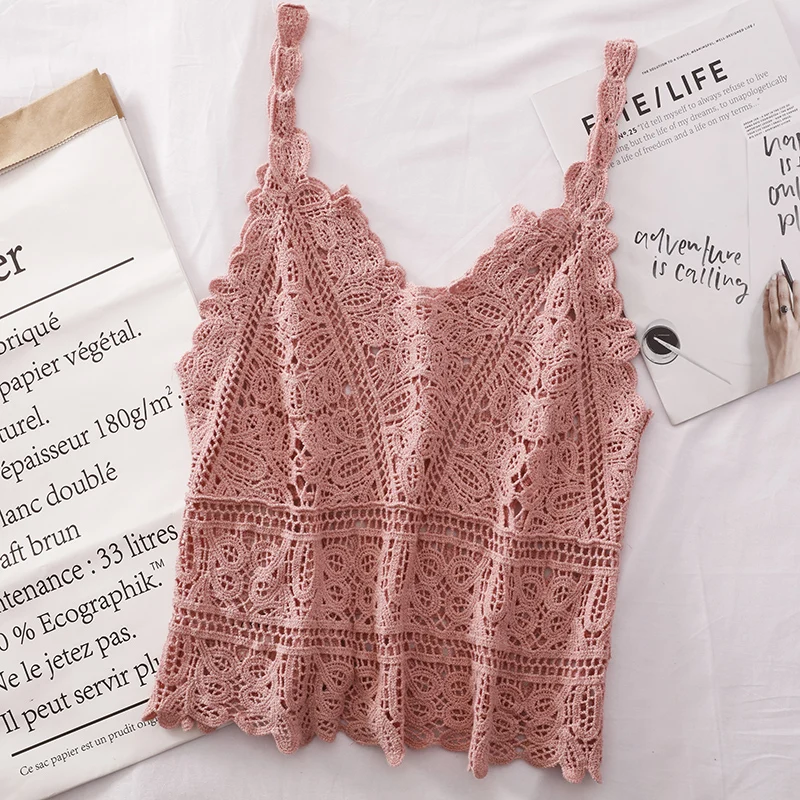 Женская блузка с капюшоном в Корейском стиле вязаным кружевом простой жилет