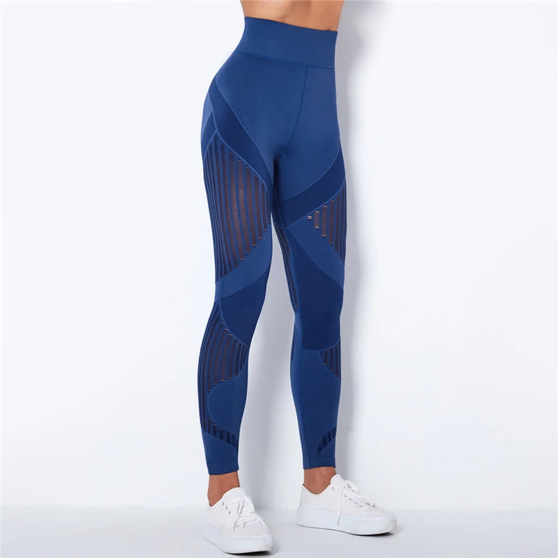 

Scrunch Butt Gym Leggings Women Fitness Leggings Mesh Hollow Push Up Running Leggins Female Gym Booty Sports Leggings Pants