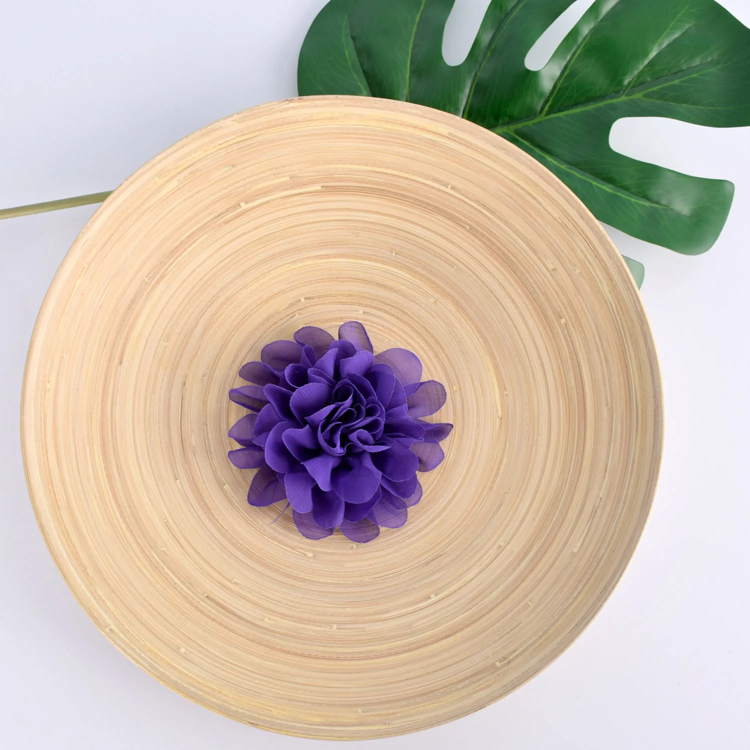 10pcs/lot 10cm Chiffon Flowers DIY Hairband Accessories Without Clips Handmade Fabric Flower Woman Wedding Wristband Accessory | Дом и сад