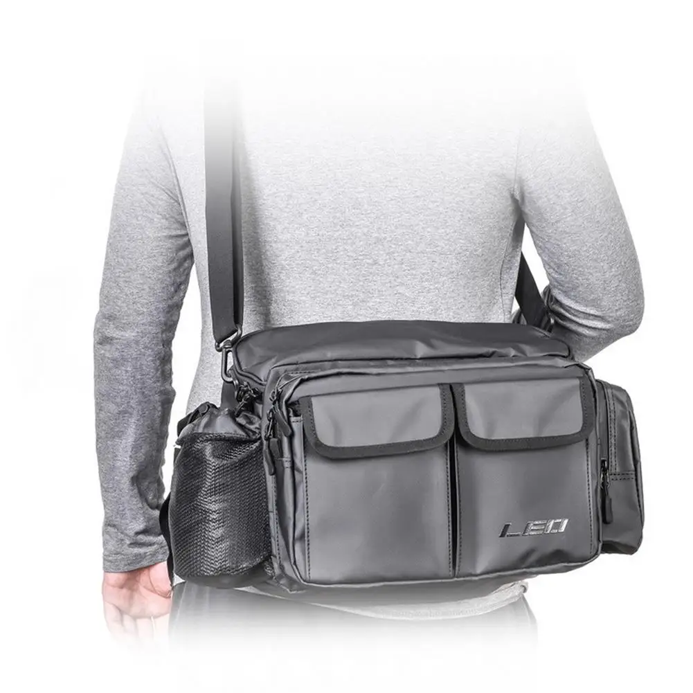 

Wear-resistant Waterproof Large Fishing Tackle Bag Case Lure Boxes Shoulder Strap Pockets Fishing Gear Crossbody Bags Aaccessor