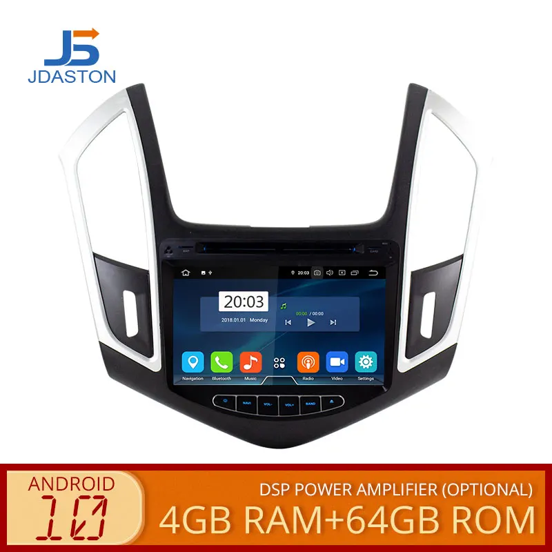 JDASTON Android 10 автомобильный мультимедийный плеер для Chevrolet Cruze 2013 2014 2015 2 Din
