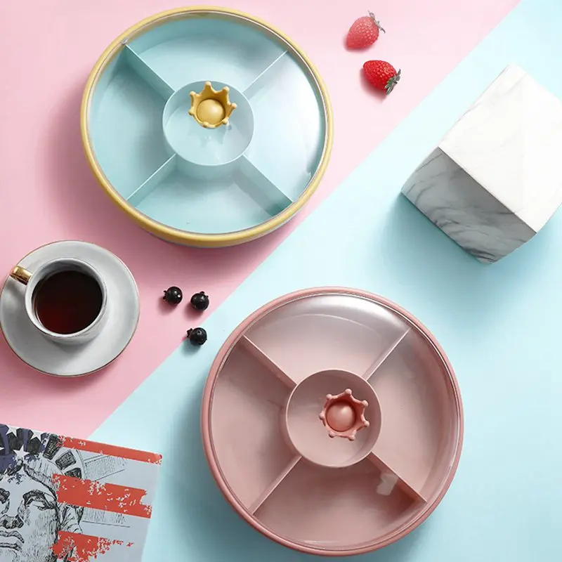 

s Appetizer Serving Platter Dried Fruit Box Living Room Compartment With Lid Snack Storage Box Candy Box Nut Storage Box