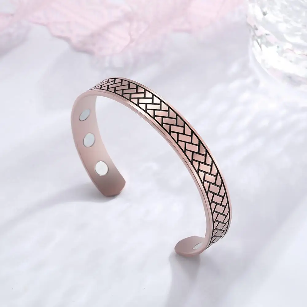 Myshape Magnetic Bangle Strip Lines 316L Stainless Steel Cuff Bracelet Women Bangles Health Elegant Jewelry Christmas Gift | Украшения и