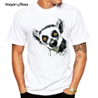 Женская футболка с рисунком головы, женская футболка с акварельным рисунком животного, Мужская футболка, хипстерская футболка большого размера