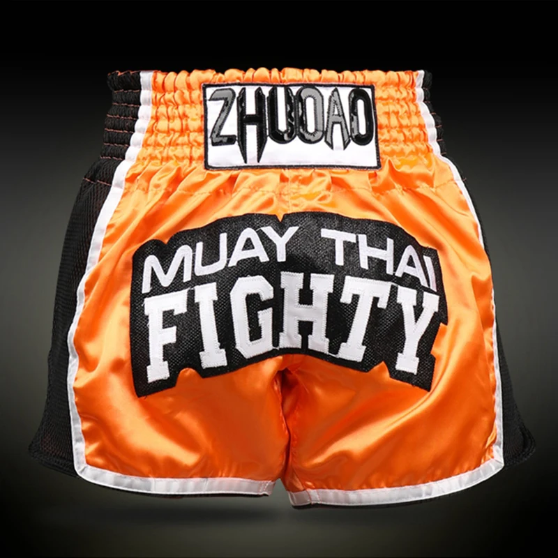 Шорты Muay Thai мужские с вышивкой спортивные бойцовские шорты для фитнеса