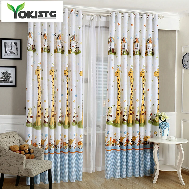 Современные жалюзи YokiSTG с жирафом плотные оконные затемняющие шторы для детей