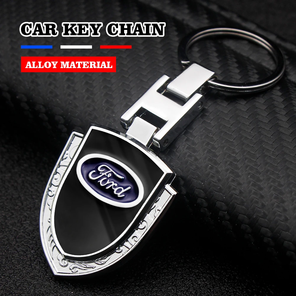 

1Pc Car Logo Metal Keychain Key Ring Auto Decoration Keys Chain For Ford Focus 3 MK2 MK3 Kuga Escape Explorer Mustang F150 F250