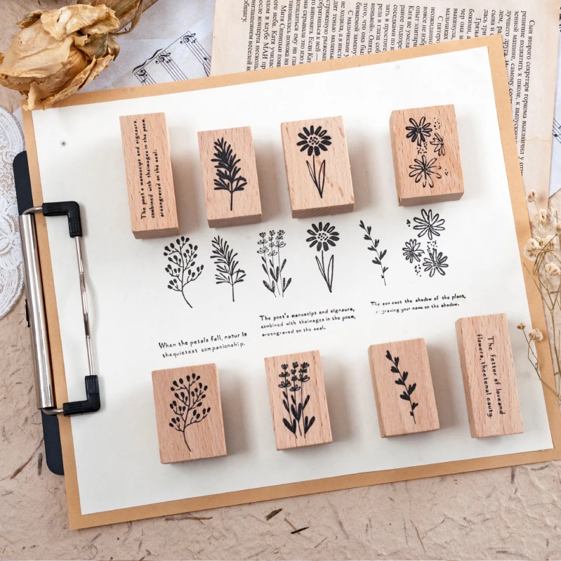 Винтажная английская Стихия украшение растений штамп DIY деревянный резиновый