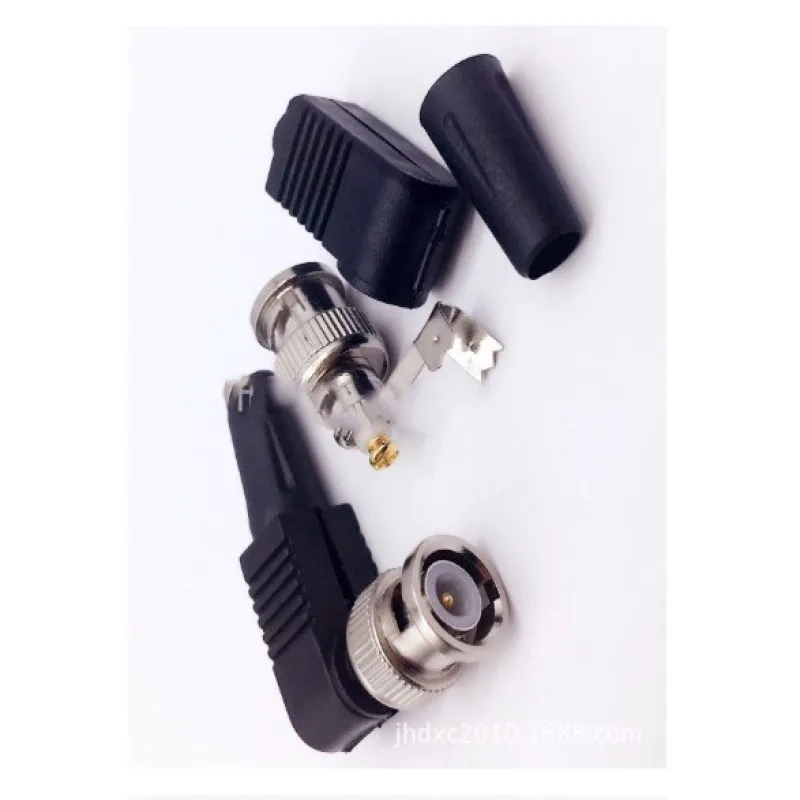 

100pcs Q9 BNC Male Plug Right Angle Solderless Connector For CCTV Camera