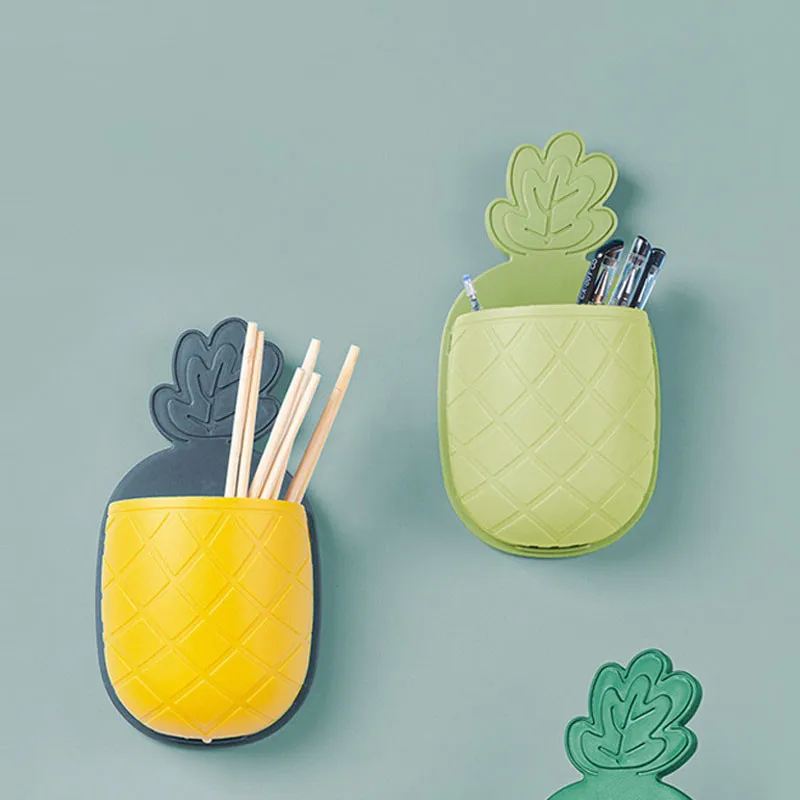 

Мультяшная полка для хранения в виде ананаса, держатель для зубных щеток, контейнер для хранения, кухонный Органайзер, стеллаж для слива, дл...