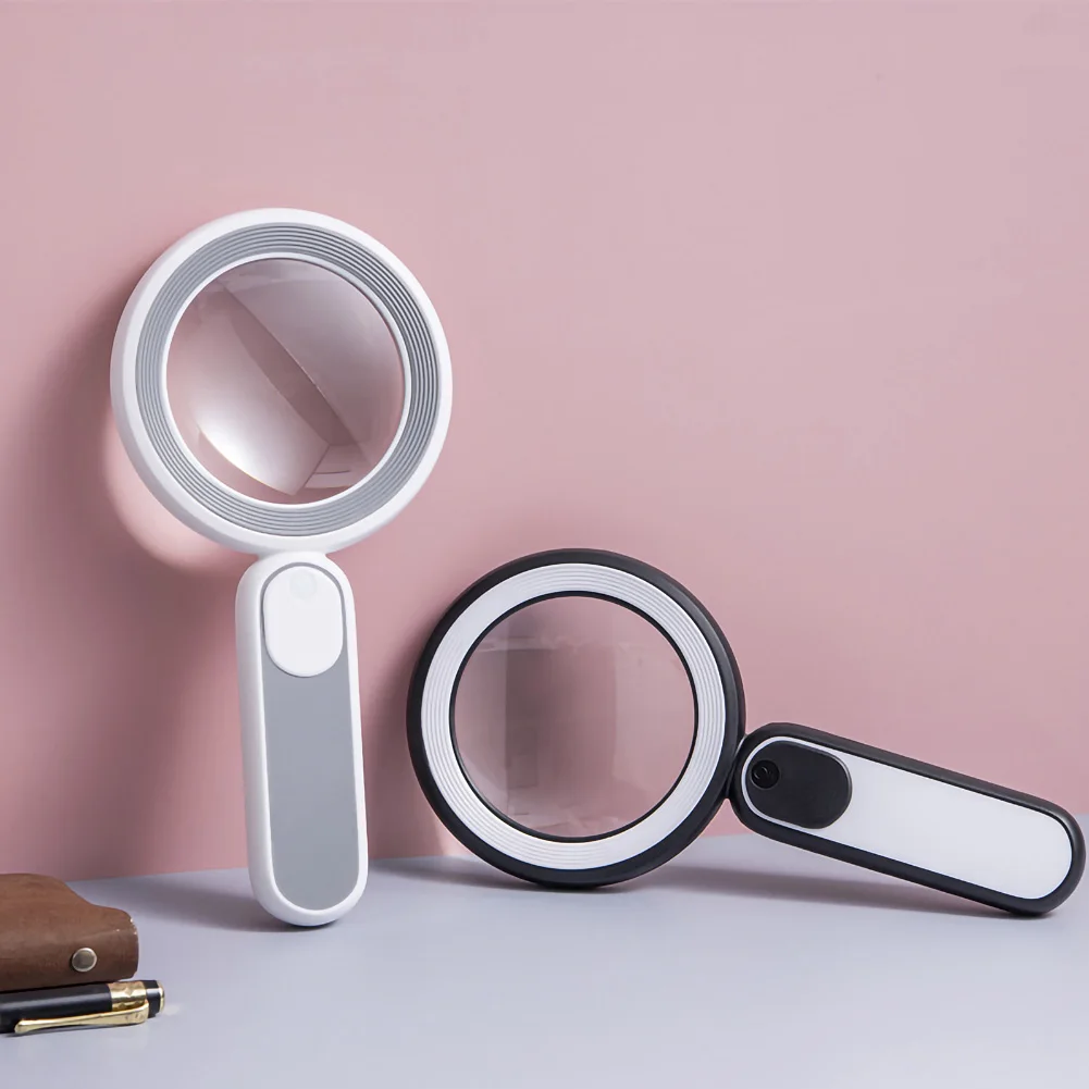 

Увеличительное стекло 8X с ручкой, светодиодный сенсорный выключатель, USB зум-инструмент