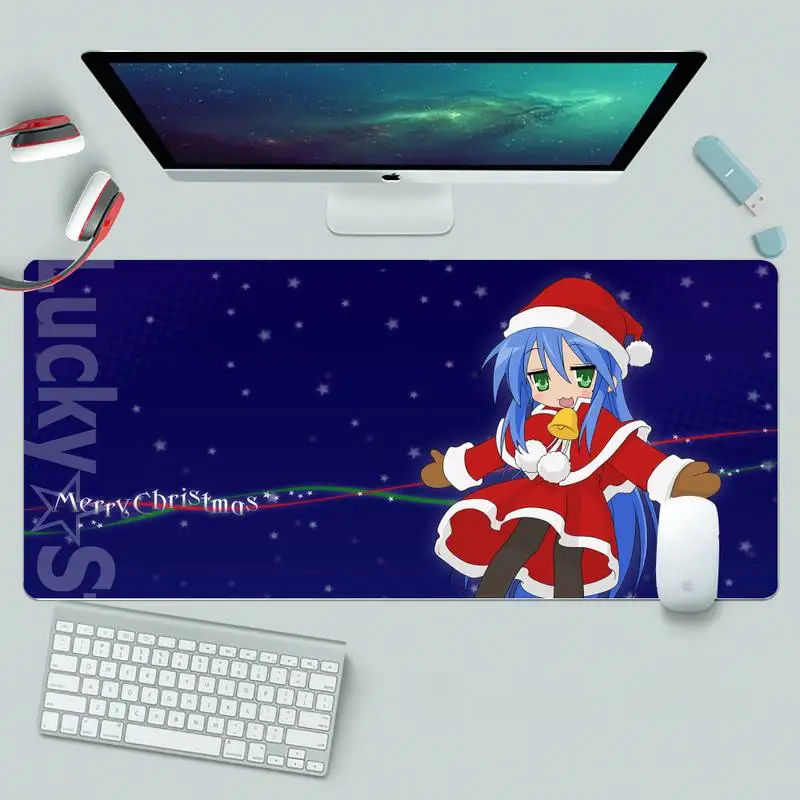 

Izumi Konata Laptop Computer Mousepad XL Large Gamer Keyboard PC Desk Mat Takuo Computer Tablet Mouse mat