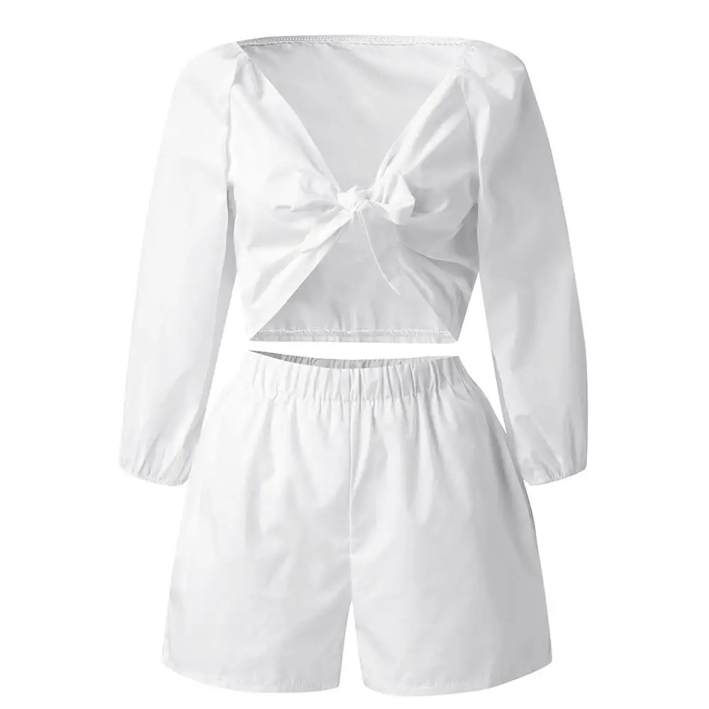 Костюм Женский Повседневный льняной из двух предметов топ с прочный Фонарь