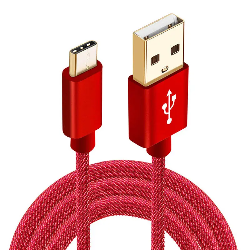 Красный MICRO USB 3,1 type C кабель для samsung Galaxy Note 9 8 S10 9 Plus для Oneplus 7 Pro телефон зарядное устройство кабель для передачи данных автомобильный зарядный кабель - Цвет: Красный