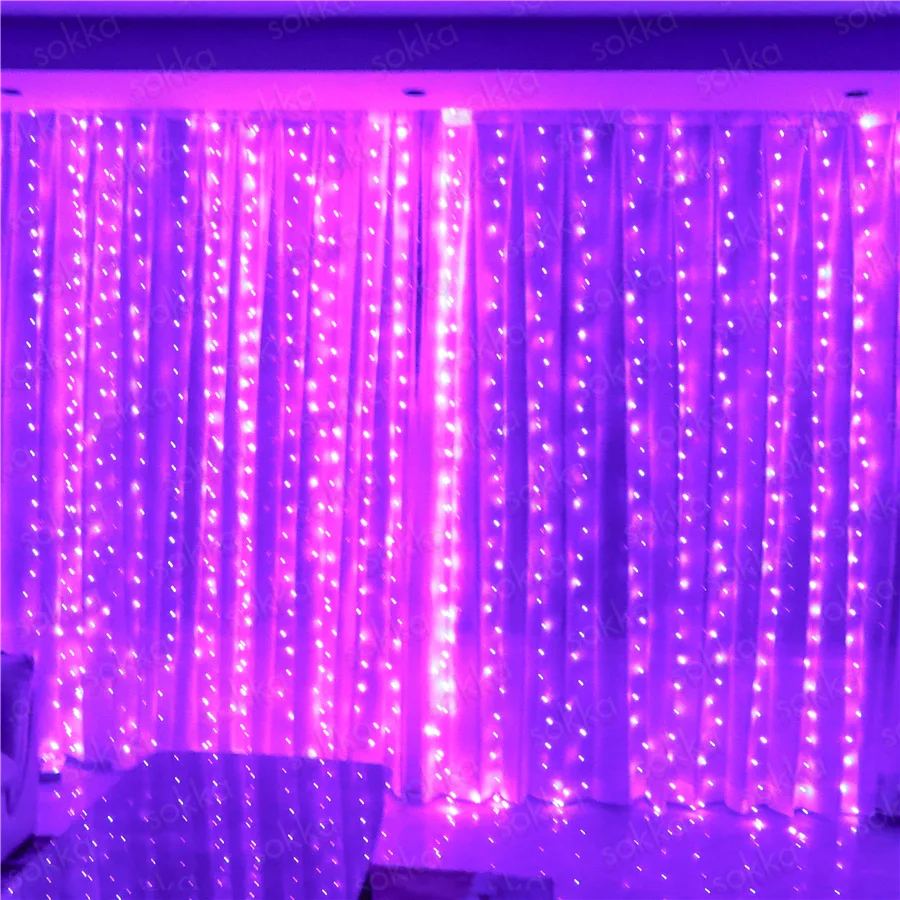 Новая светильник ственская Гирлянда занавеска светодиодная гирлянда ственское