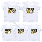 Детские футболки на день рождения, рубашка для мальчиков Fortnites, рубашка для игры в Fortnight, белые футболки с коротким рукавом, летние топы, детская модная одежда в подарок