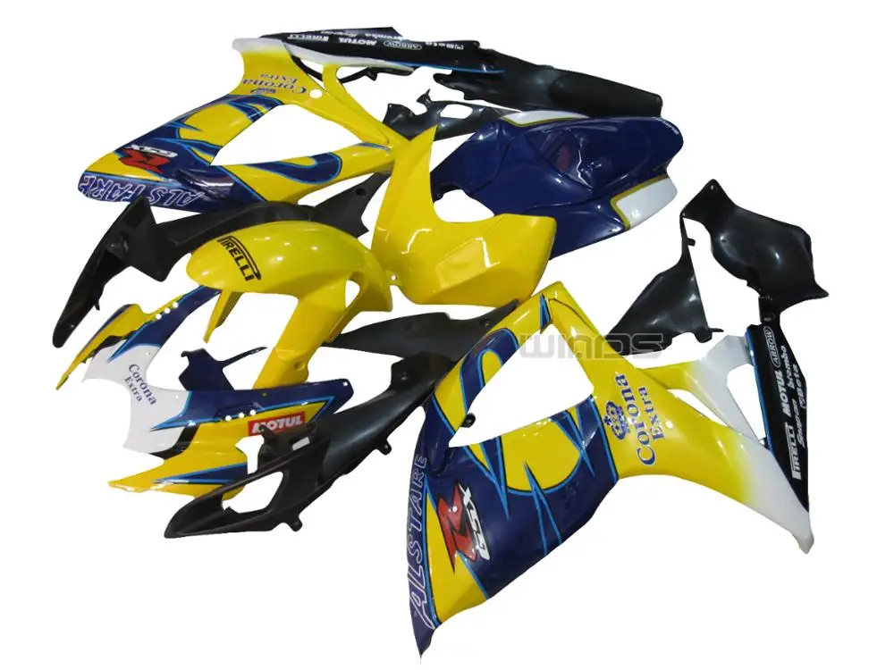 

Body Fairing Kit for Suzuki GSXR600 GSXR750 K6 2006 2007 Yellow Blue Black ABS Injection