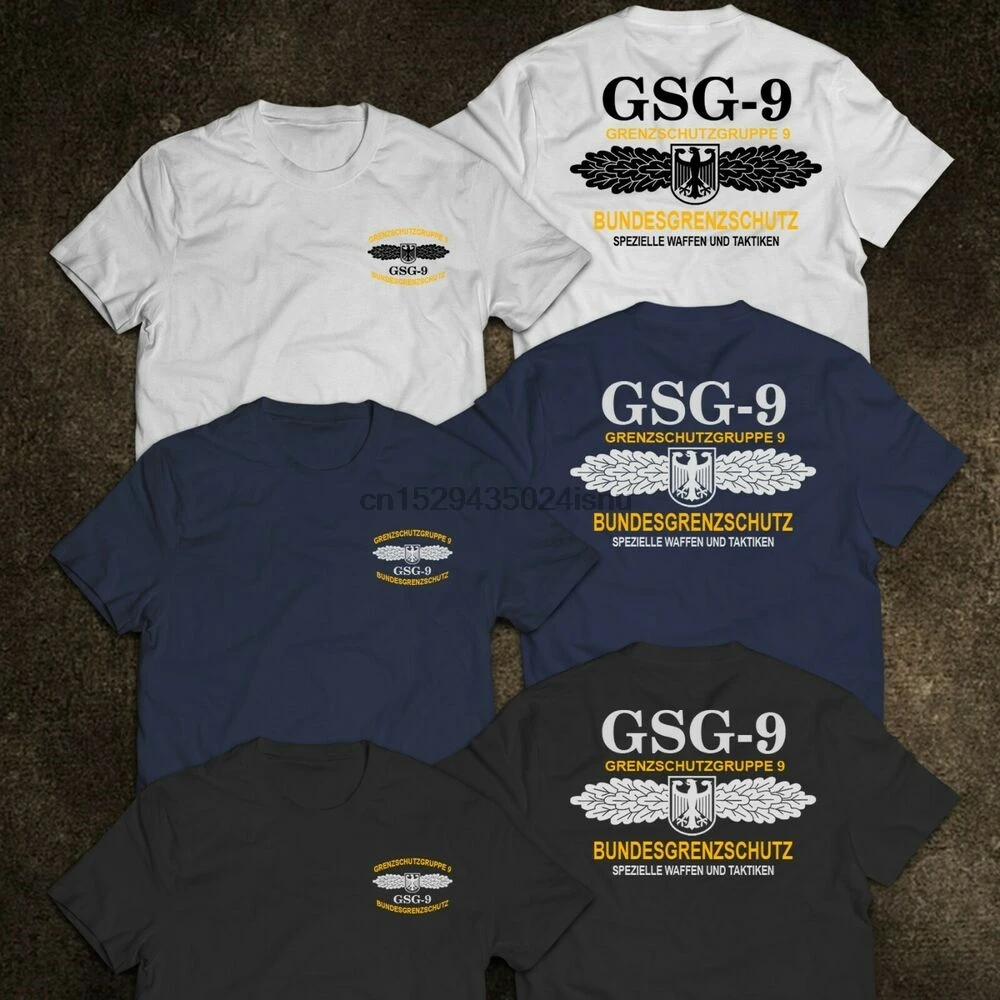 Новая футболка с надписью GSG-9 Grenzschutzgruppe 9 | Мужская одежда