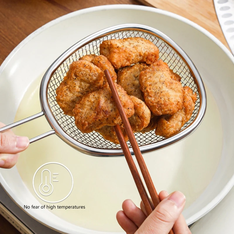 Ситечко из нержавеющей стали ложка-скиммер овальной формы кухонная посуда