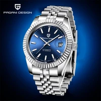 pagani design blue watch men automatic mechanical clock fashion sapphire glass 316l steel 100 waterproof watches nh35 movement