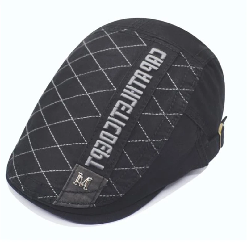 

Leisure Letters Embroidery Men's Flat Top Berets Outdoor Sunshade Newsboy Hats Business Hat Trucker Hat Sun Hat Painter Hats