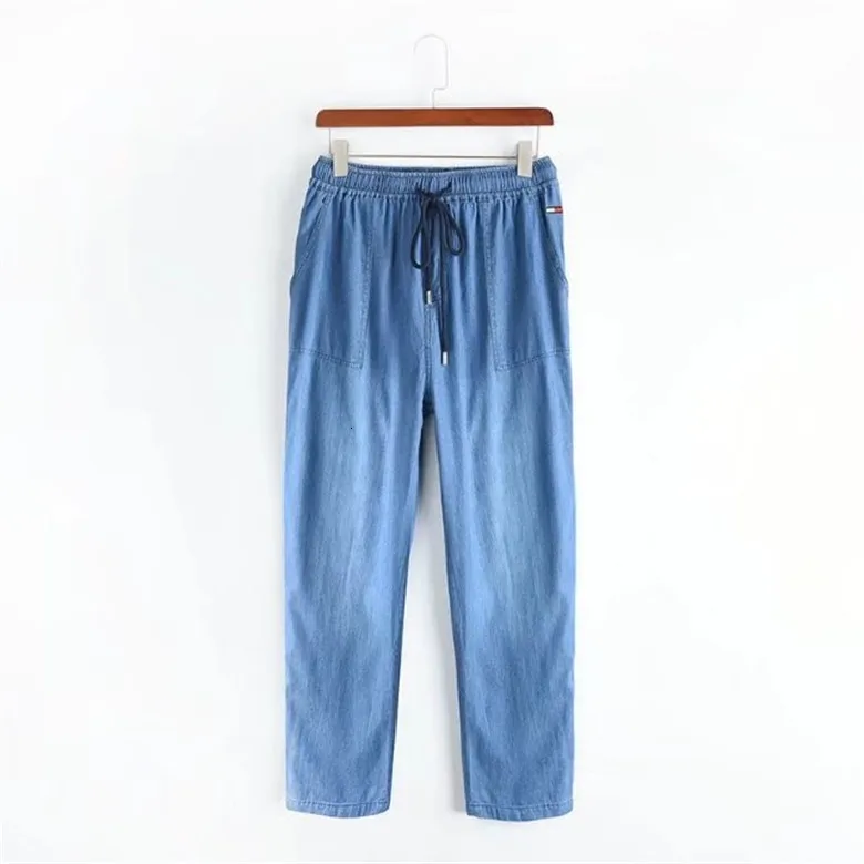 Весна Плюс Размер повседневные женские джинсы Broek тонкий стрейч Катон деним для