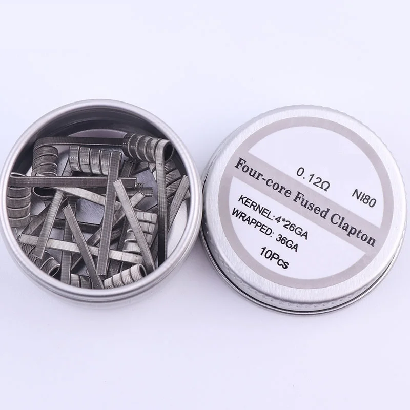 NI80 High Density Clapton Prebuilt Coils Premade Coil for Electronic Cigarette RDA RTA RBA Atomizer Heating Wire fil chauffant |