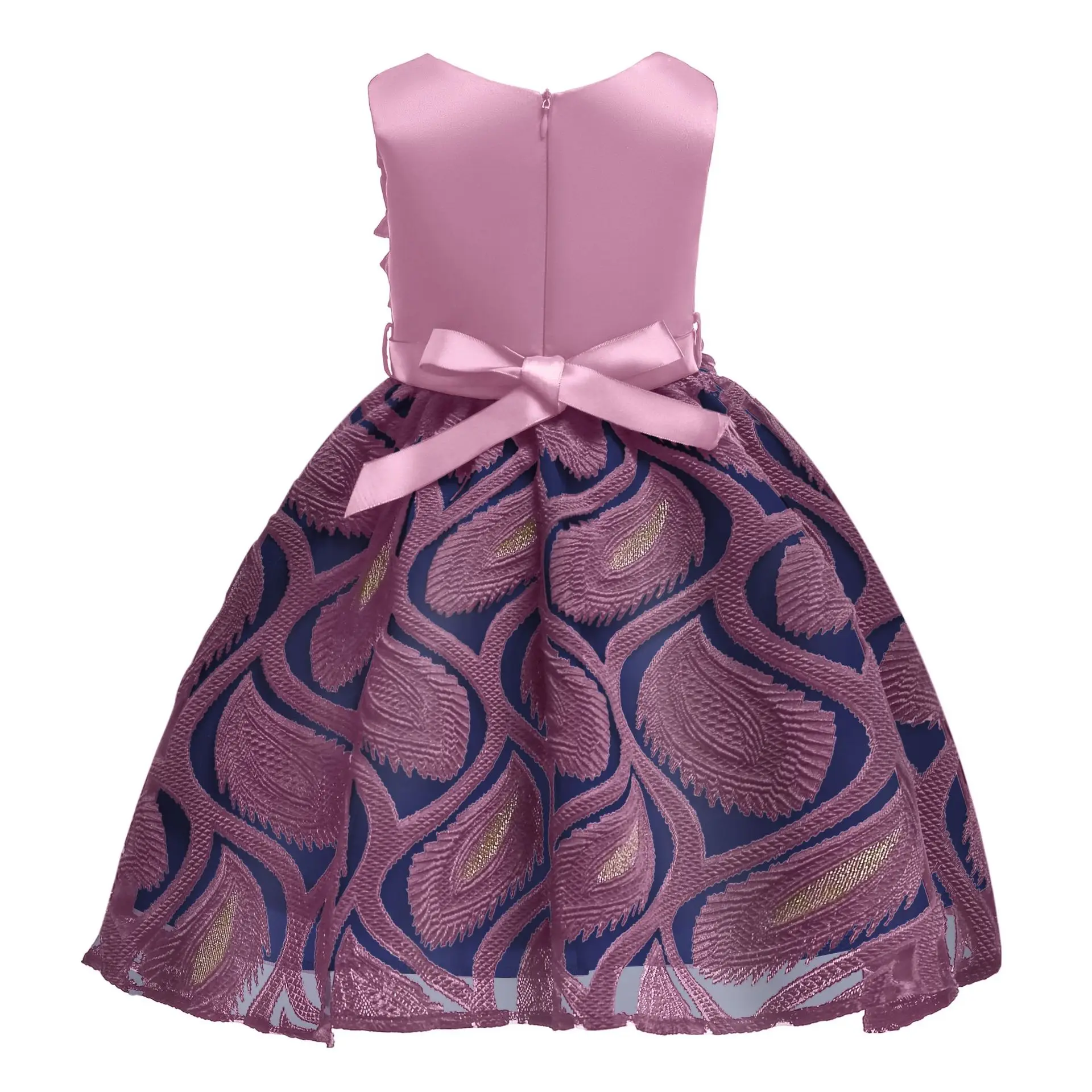 

floral embroidery evening party dress girls fashion princess teen kids ball gown children's clothing