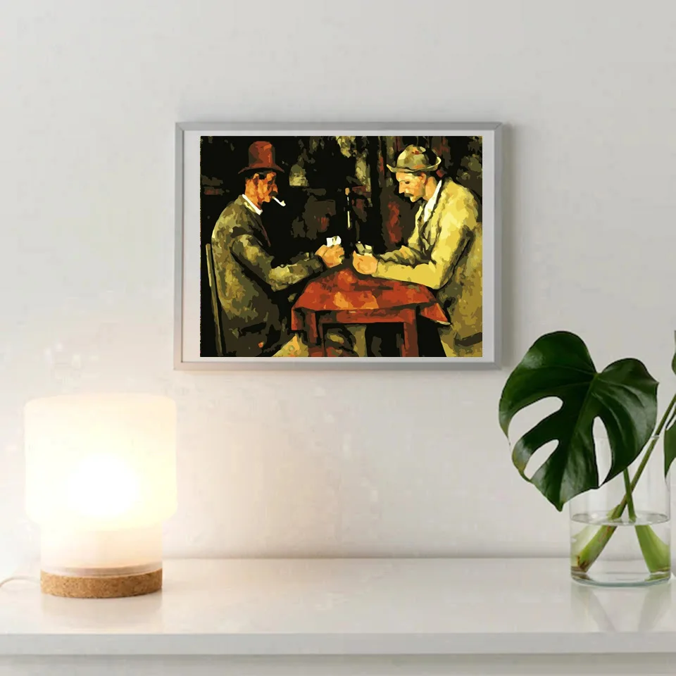 

Картина маслом по номерам "Игральные карты", рисование на холсте, ручная роспись, подарок, DIY картина по номерам, наборы для украшения стен