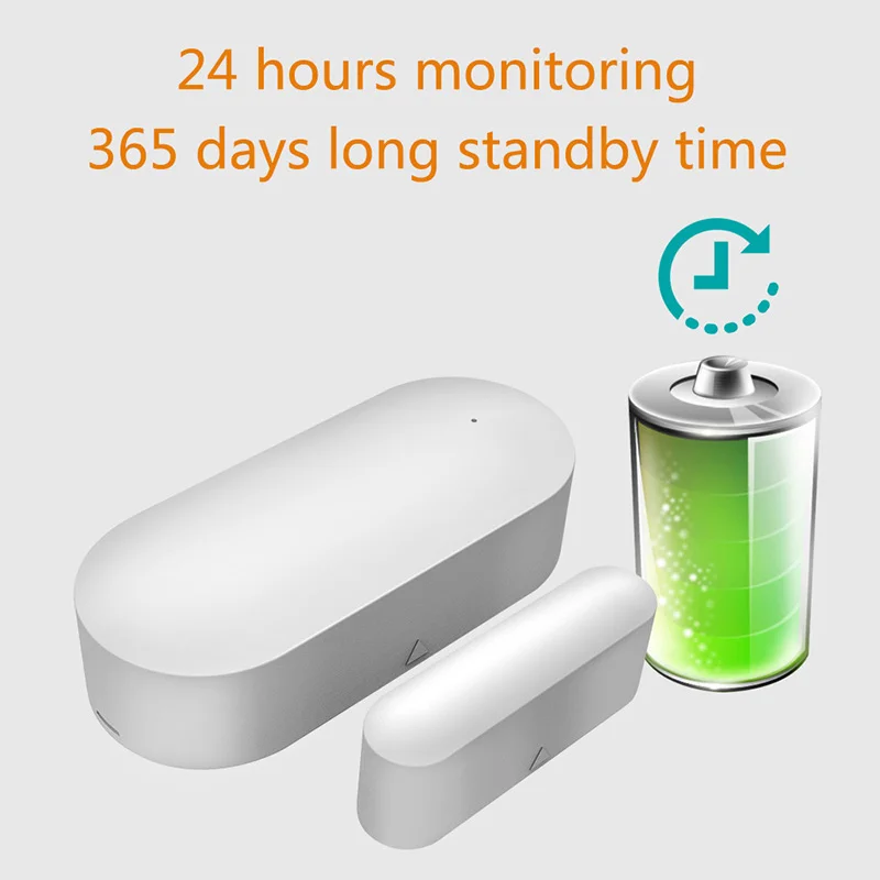 

Tuya Smart Home WiFi Door Sensor Alarm Window Open Closed Detectors Magnetic Switch APP Alert Car Garden Security System