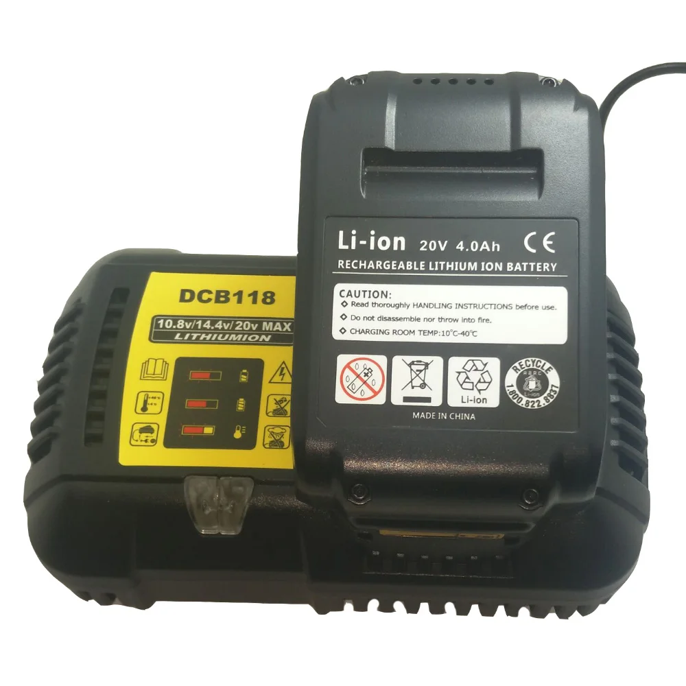 Для Dewalt DCB118 10 8 V 14 4 20V ионно-литиевая Батарея Зарядное устройство для DCB101 DCB120 DCB115