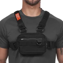 New Running Mens Chest Bag Waterproof Phone Container Jogging Hiking Black Chest Rig Arm Bag Gym Fit Bag Men Sport Accessories