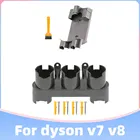 Подвесной Держатель для пылесоса Dyson V7 V8, Многофункциональная подставка для зарядного устройства, моющиеся запасные части, экономия пространства, серый пластик