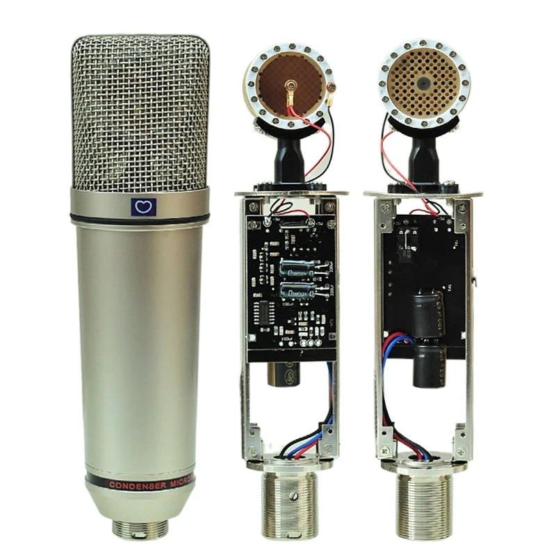 DIY 34mm Gold Large Diaphragm Capsule HTT-U87 Studio Recording Cardioid Condenser Microphone