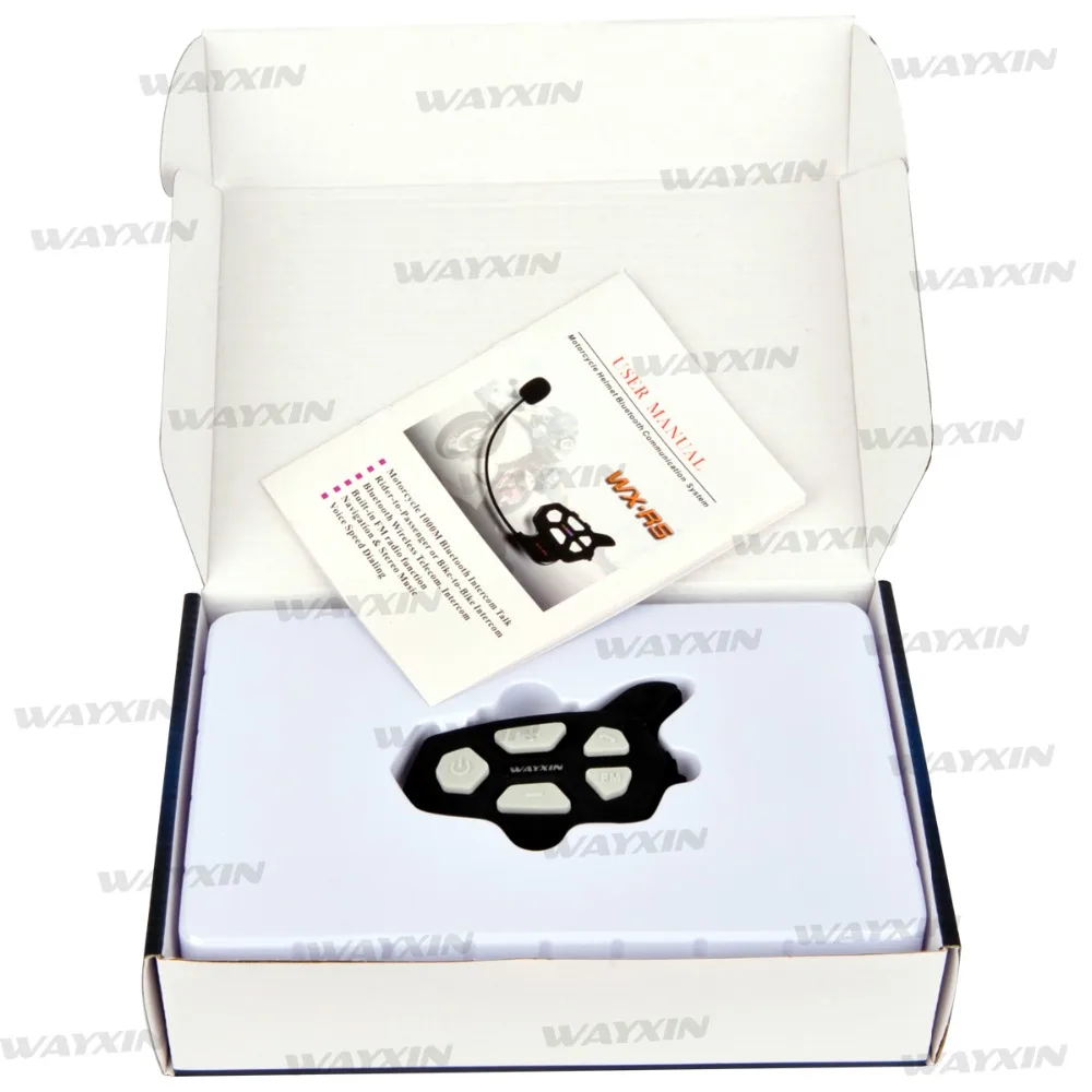 1 шт. Bluetooth интерком для мотоцикла WAYXIN R5 1000 м|Наушники шлемов| |