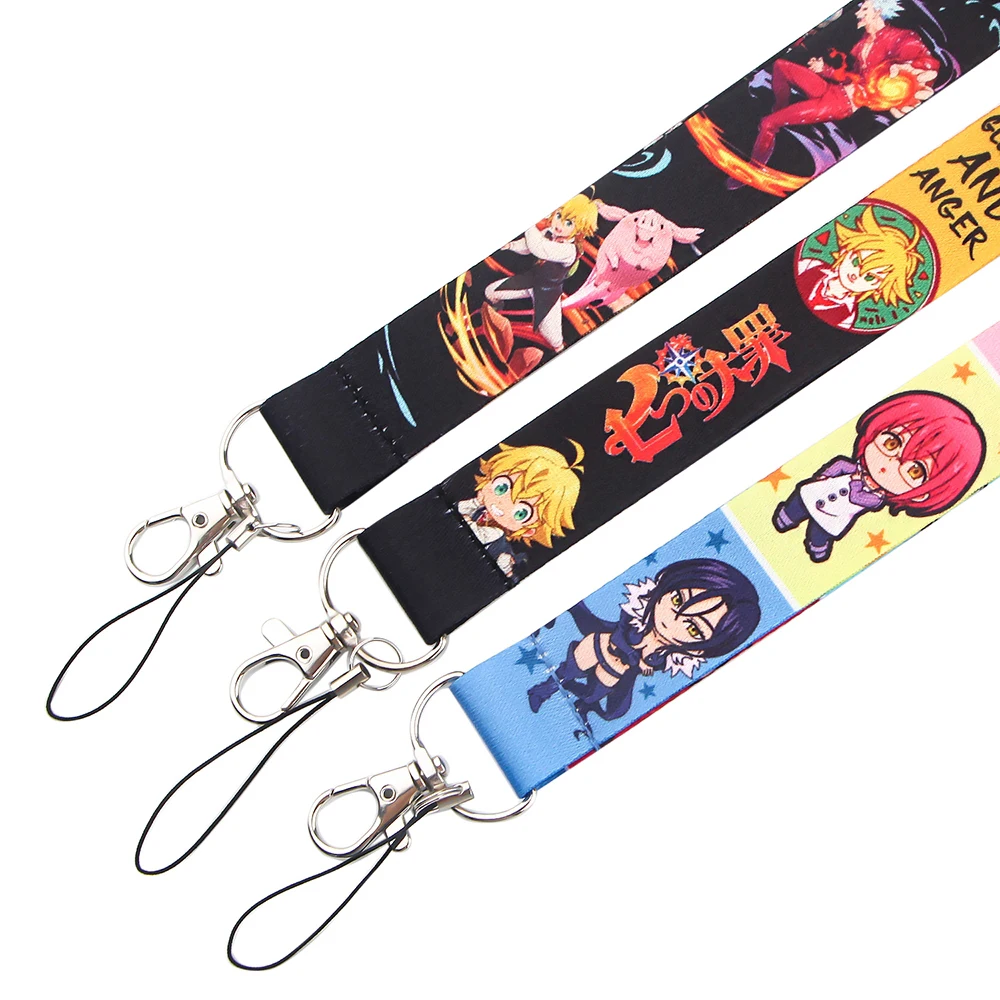 

JF0179 High Quality Anime Boy Girl Lanyard for Key Camera Whistle Cool ID Badge Holder Cell Phone Neck Strap Hanging Rope